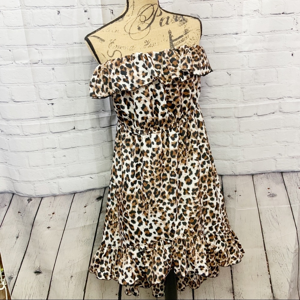Animal Print HeartSoul Strapless Dress 1X